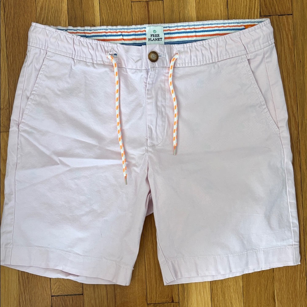 Free Planet Light Pink Men’s Shorts with elastic Waistband